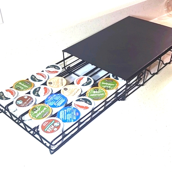 28 Coffee Pod Storage Drawer And Stand. Black metal. Coffee Bar. Space Saver. - Picture 3 of 8